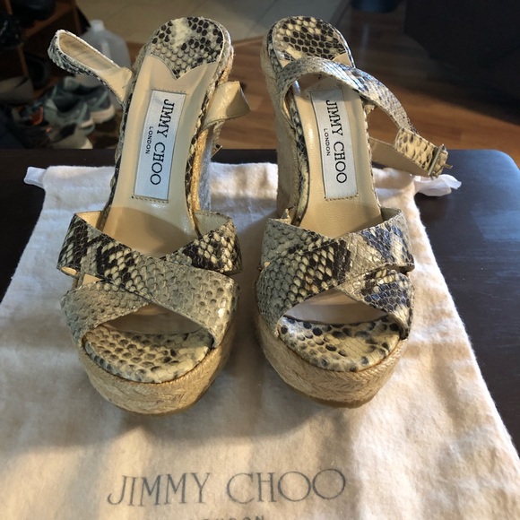 Jimmy Choo Shoes - Jimmy Choo Snakeskin Espadrilles size 36